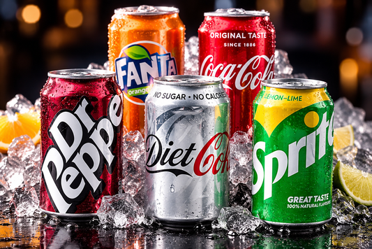 Cans of drink & Water